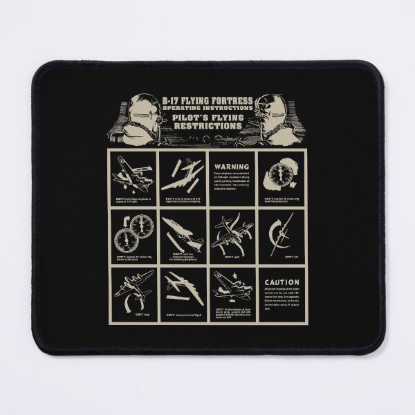Item preview, B-17 Flying Fortress Pilot Restrictions WW2 Aircraft Diagram designed and sold by MilitaryMart.