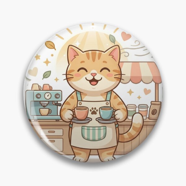 Item preview,  Cute Smiling Cat Flower Seller in Garden Market Sticker designed and sold by wildbest.