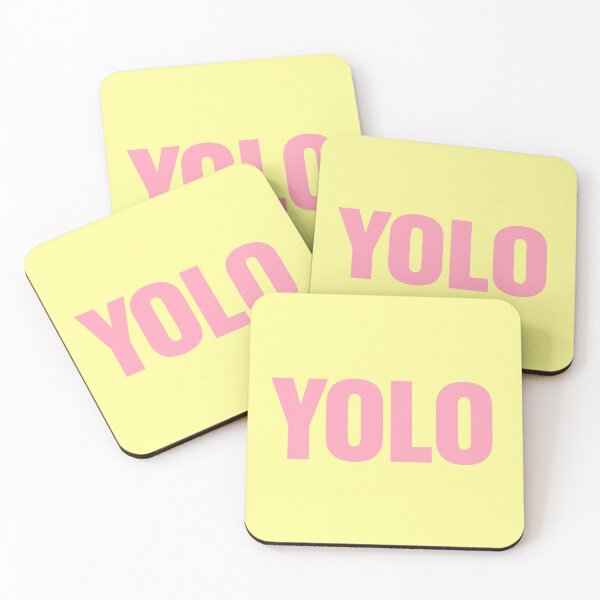Item preview, YOLO (You Only Live Once) - Pink and Yellow designed and sold by Spring Things.
