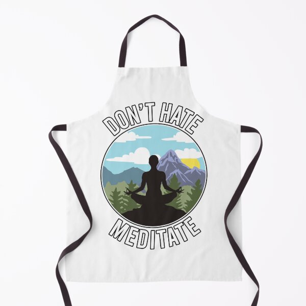 Item preview, Don't Hate, Meditate Lotus Position Silhouette Design designed and sold by Jaudaux Designs.