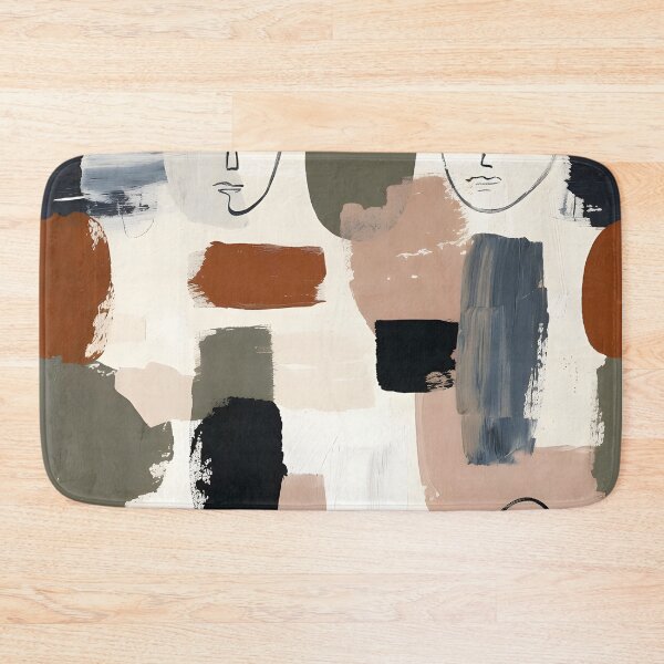 Item preview, Abstract Faces and Brush Strokes Pattern – Modern Minimalist Art Design designed and sold by Hashola Designs.