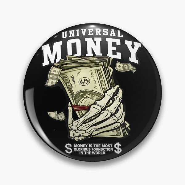 Item preview, Universal Money Skeleton Hand Holding Cash Graphic T-Shirt | Dark Aesthetic Wealth Quote Design designed and sold by Bhaskar Digital Art.