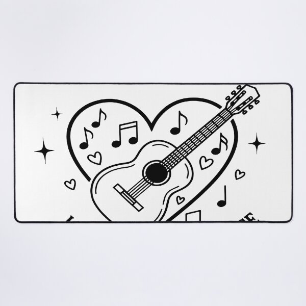 Item preview, Let the Guitar Sing – Let the Hearts Dance designed and sold by Art-Arcade6.