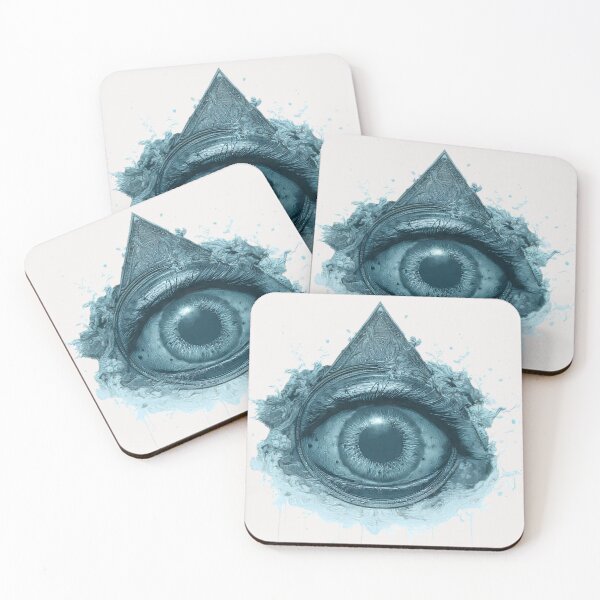 Item preview, Frozen All-Seeing Eye: Icy Wisdom Amulet designed and sold by SepboiStudioMerch.