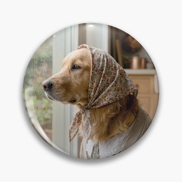 Item preview, Golden Retriever Staring out of Rainy Window designed and sold by Maria Dryfhout.