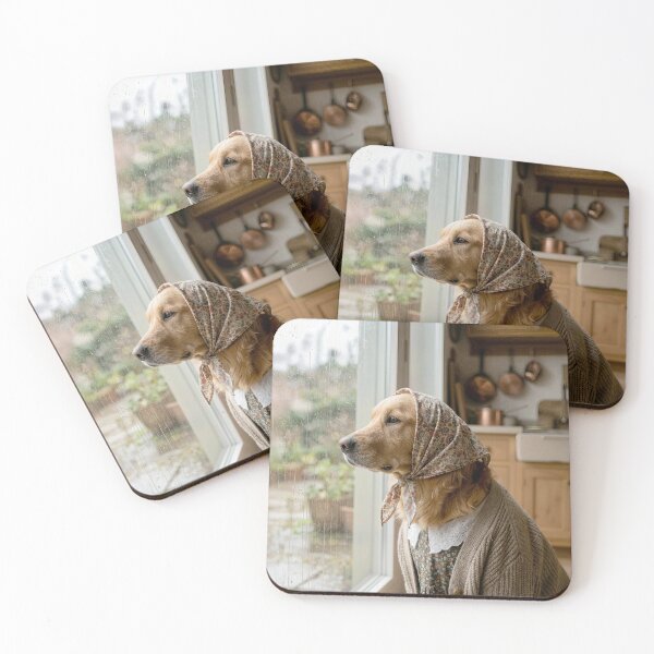 Item preview, Golden Retriever Staring out of Rainy Window designed and sold by Maria Dryfhout.