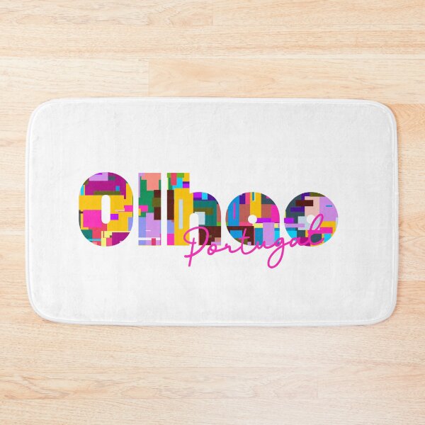 Item preview, Olhão, Portugal, Vibrant Abstract City Typography Art designed and sold by Wanderful-roads.