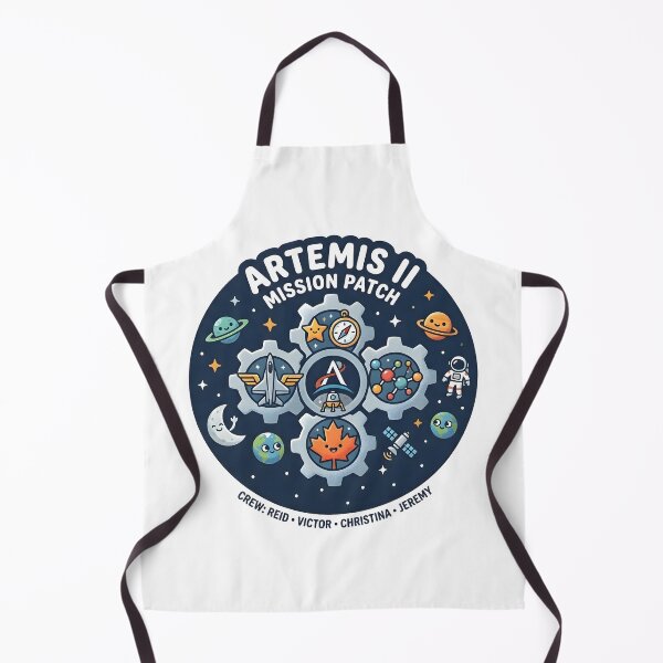 Item preview, Cute Artemis II Mission Patch Illustration designed and sold by Paulocdias.