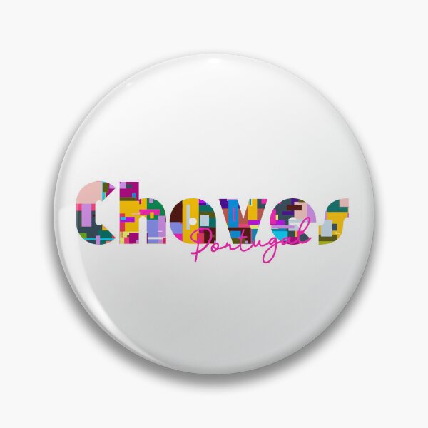 Item preview, Chaves, Portugal, Vibrant Abstract City Typography Art designed and sold by Wanderful-roads.