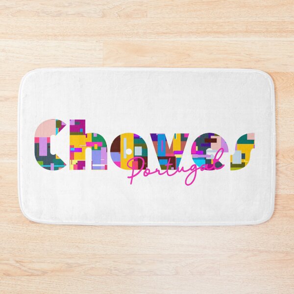 Item preview, Chaves, Portugal, Vibrant Abstract City Typography Art designed and sold by Wanderful-roads.