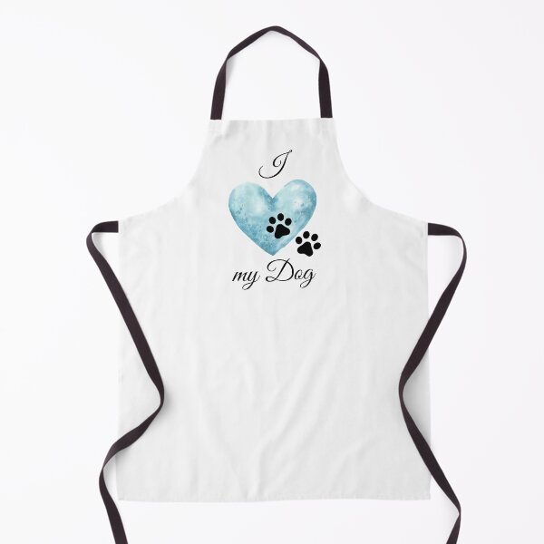 Item preview, I Love my Dog Blue-gray Heart with Double Pawprint designed and sold by jeweleddesigns.
