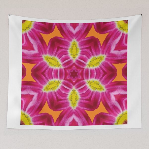 Item preview, Pink and Orange Floral Pattern – Warm Kaleidoscope Design designed and sold by SilentBloomLab.