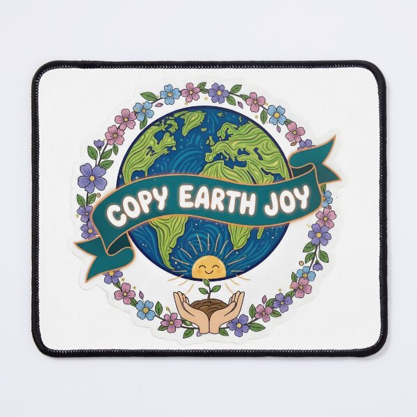 Item preview, Copy Earth Joy Cute Planet Sticker | Eco Friendly Nature Love Design | Save Earth Aesthetic Art designed and sold by Bhaskar Digital Art.