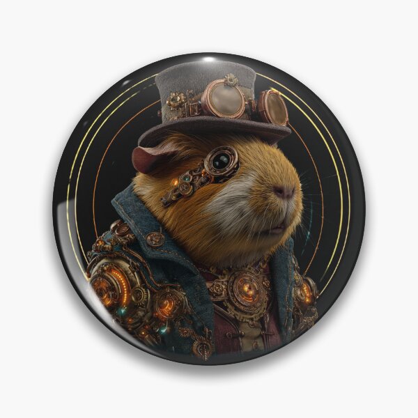 Item preview, Steampunk Guinea Pig – Nerdy Engineer Rodent Design designed and sold by Valvarius-vibe.