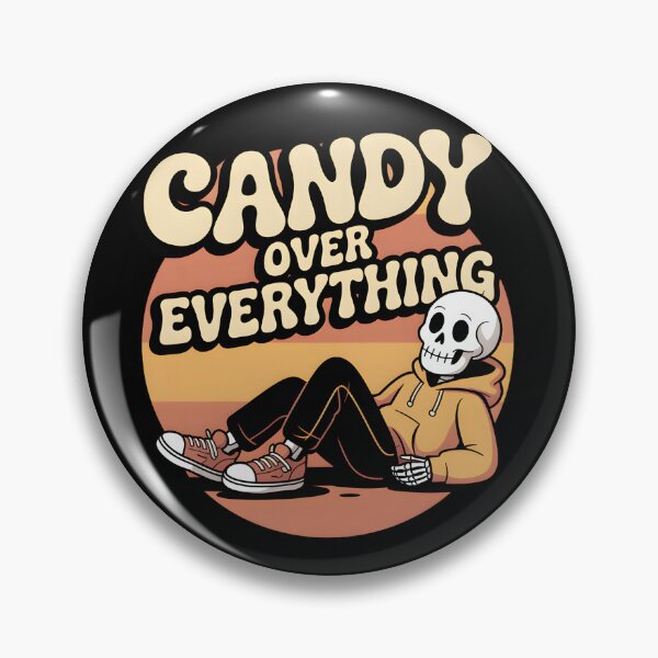 Item preview, Candy Over Everything - Relaxing Skeleton Retro Sunset designed and sold by Raw Tigers.