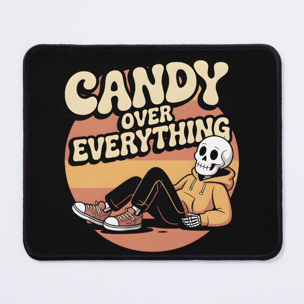 Item preview, Candy Over Everything - Relaxing Skeleton Retro Sunset designed and sold by Raw Tigers.