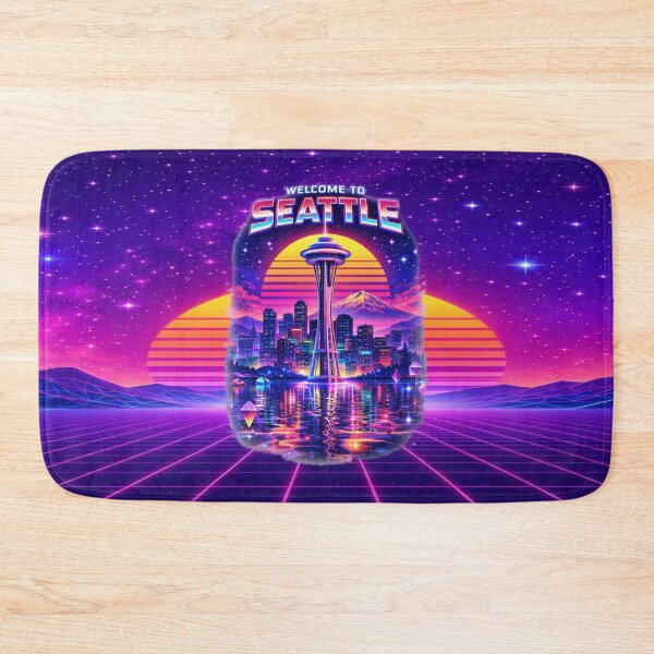 Item preview, Seattle Synthwave Sunset – Retro Cityscape designed and sold by MysticOzzy.