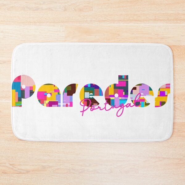 Item preview, Paredes, Portugal, Vibrant Abstract City Typography Art designed and sold by Wanderful-roads.