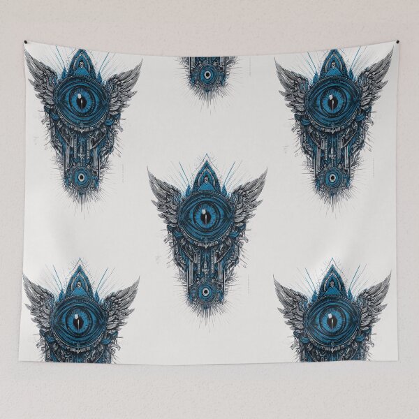 Item preview, Celestial Winged Eye: Guardian of the Digital Void designed and sold by SepboiStudioMerch.