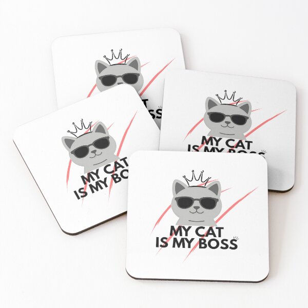 Item preview, My Cat Is a Boss – Funny Cute Cat Lover Statement Design designed and sold by TheQuotecrafted.