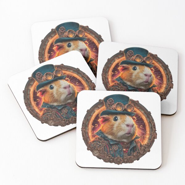 Item preview, Steampunk Guinea Pig Engineer – Clockwork Animal Portrait designed and sold by Valvarius-vibe.
