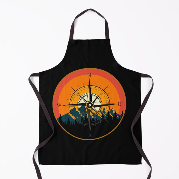 Item preview, Mountain Forest Orange Sunset Compass Design designed and sold by Vileprint.