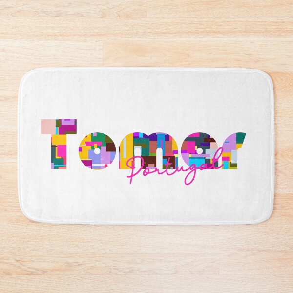 Item preview, Tomar, Portugal, Vibrant Abstract City Typography Art designed and sold by Wanderful-roads.