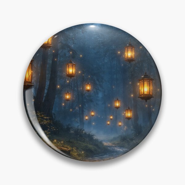 Item preview, Secret Forest Path - Midnight Floating Lanterns designed and sold by FriskyLemur.