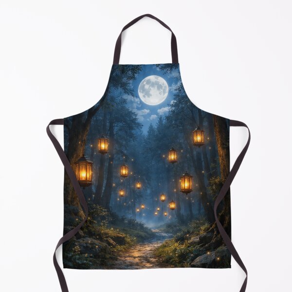 Item preview, Secret Forest Path - Midnight Floating Lanterns designed and sold by FriskyLemur.