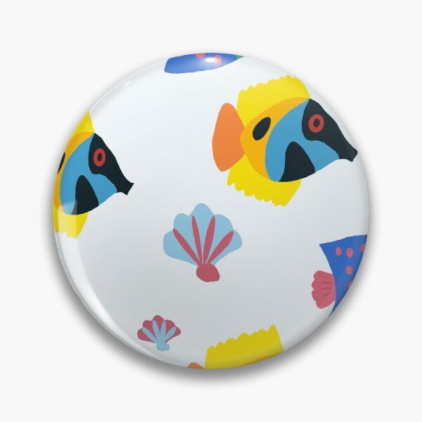 Item preview, Colorful Tropical Fish and Shells (White) designed and sold by Designs by Sara Felton.