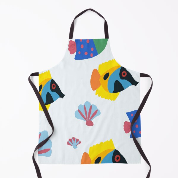 Item preview, Colorful Tropical Fish and Shells (White) designed and sold by Designs by Sara Felton.