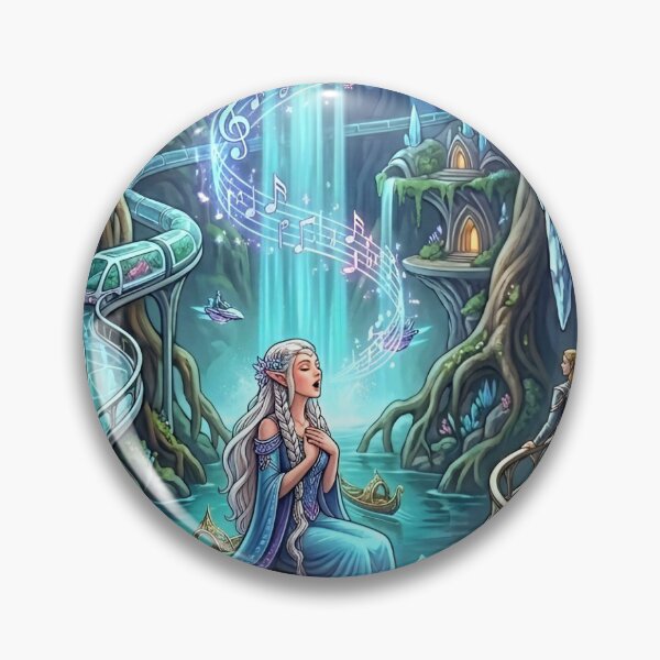 Item preview, Melody of the Crystal Sanctuary - Ethereal Elven Underground City designed and sold by M.O.K..