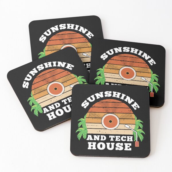 Item preview, Sunshine and Tech House Retro Sunset Vinyl DJ Design Electronic Music Festival Vibes designed and sold by Dmetalx Art Apparel.