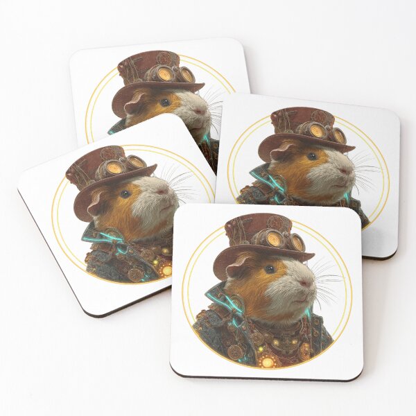Item preview, Victorian Clockwork Guinea Pig – Retro Futuristic Rodent designed and sold by Valvarius-vibe.