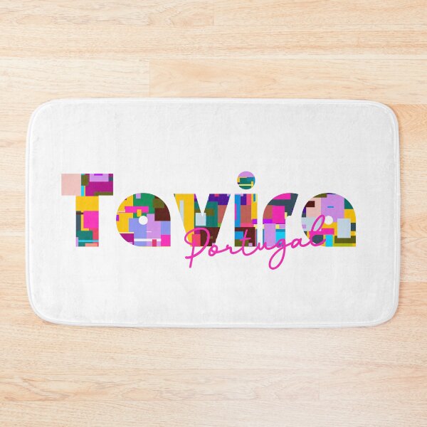 Item preview, Tavira, Portugal, Vibrant Abstract City Typography Art designed and sold by Wanderful-roads.