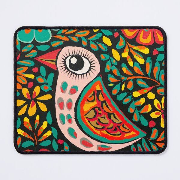 Item preview, Botanical Folk Bird Art – Colorful Scandinavian Style Bird Art designed and sold by Filora Atelier | Bird Art.