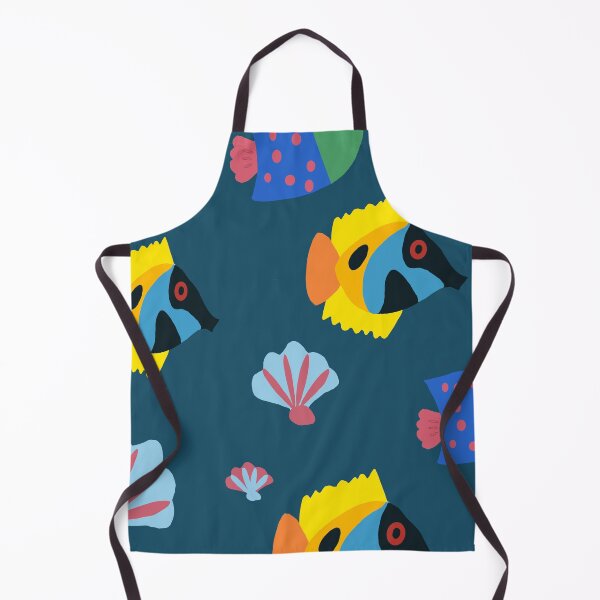 Item preview, Colorful Tropical Fish and Shells (Blue) designed and sold by Designs by Sara Felton.