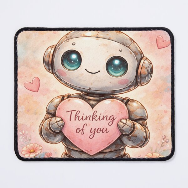 Item preview, Thinking of You – Sweet Robot Heart Card designed and sold by Kimberly Palmer.