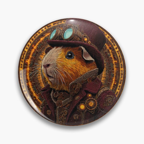 Item preview, Victorian Clockwork Guinea Pig – Retro Futuristic Rodent designed and sold by Valvarius-vibe.