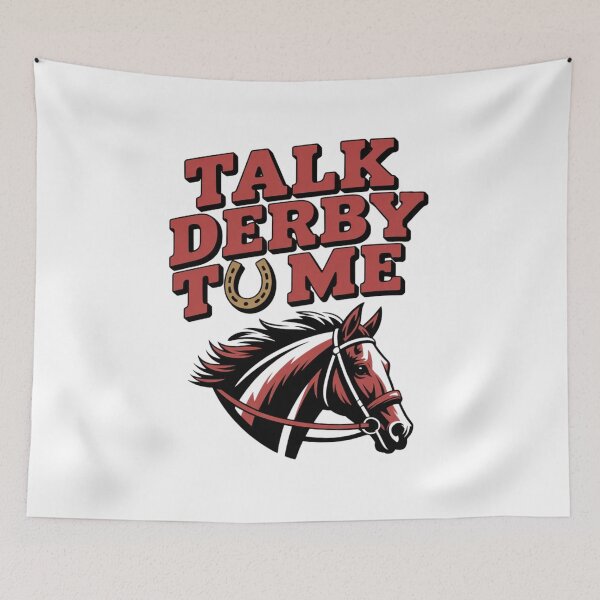 Item preview, Talk Derby To Me Shirt - Funny Horse Racing T-Shirt  designed and sold by MerchlyMike.