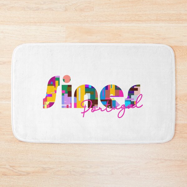 Item preview, Sines, Portugal, Vibrant Abstract City Typography Art designed and sold by Wanderful-roads.