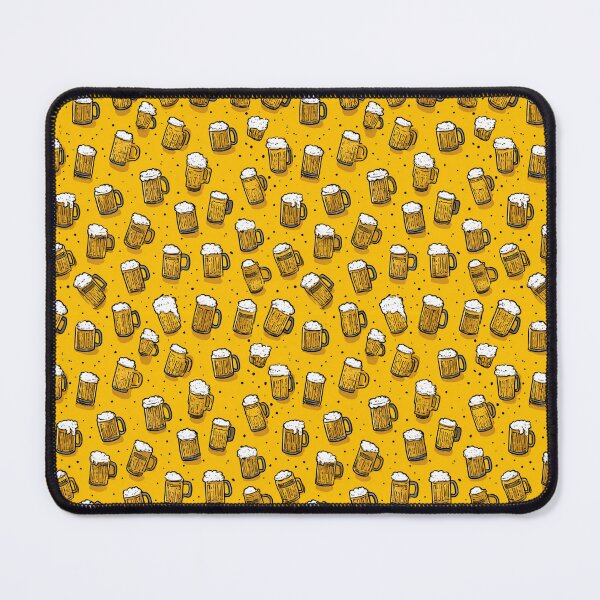 Item preview, Cartoon Beer Mugs Frothy Ale Drinker Pattern designed and sold by NicolasGlowArt.