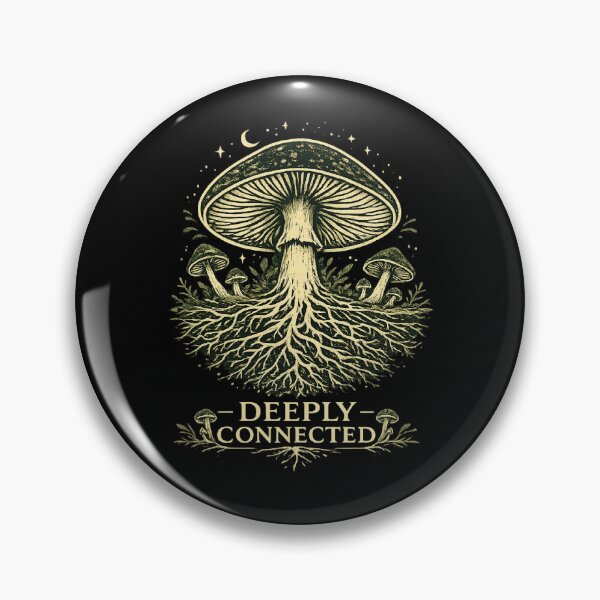 Item preview, Deeply Connected Mushroom Mycelium Botanical Fungi Illustration Forager Nature Lover Cottagecore Goblincore  designed and sold by The Junto Shop.