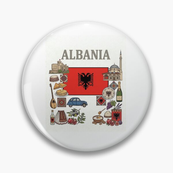 Item preview, Albania Heritage Aesthetic – Traditional Symbols & Culture Patterns designed and sold by iccdesignsshop.