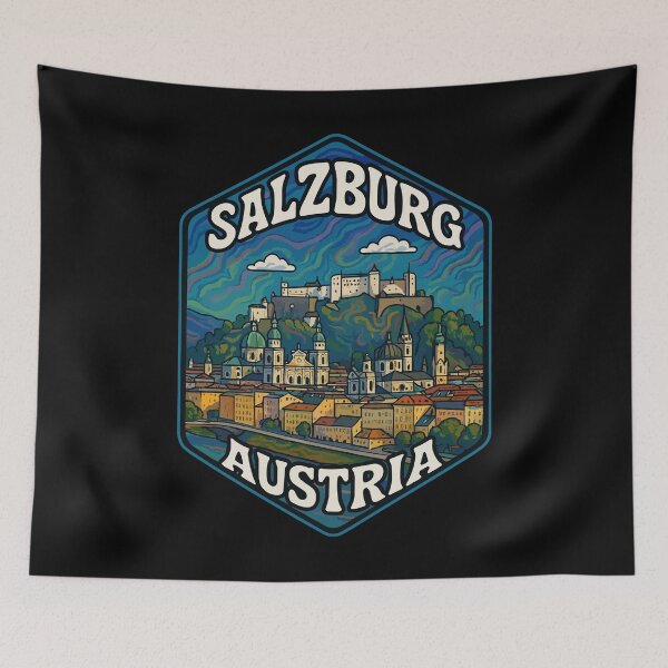 Item preview, Salzburg Austria Trippy Art designed and sold by TomFrontierArt.