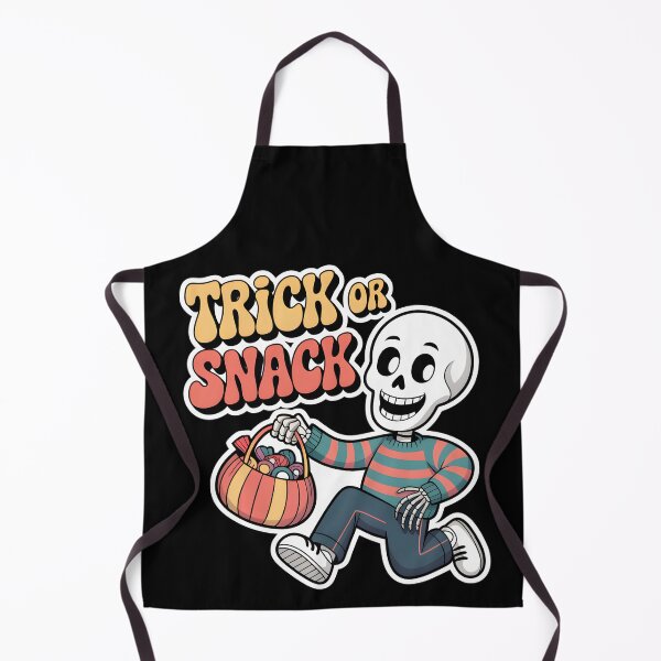 Item preview, Trick or Snack - Groovy Skeleton Running With Candy Basket designed and sold by Raw Tigers.