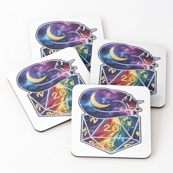Item preview, Galaxy Cat D20 – Dungeons and Dragons Dice with Sleeping Cat Design designed and sold by Leslie Makes Art & Crafts.