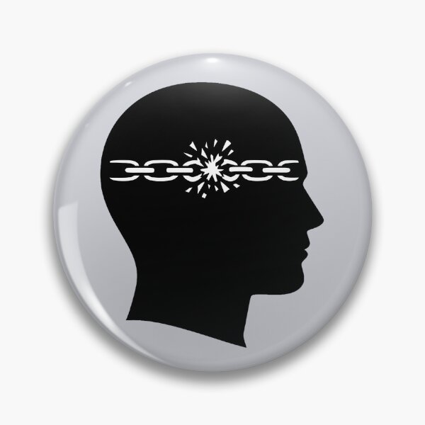Item preview, Break the Chain – The Awakened Mind (Minimalist Freedom Silhouette) designed and sold by PERSPECTIVERED.