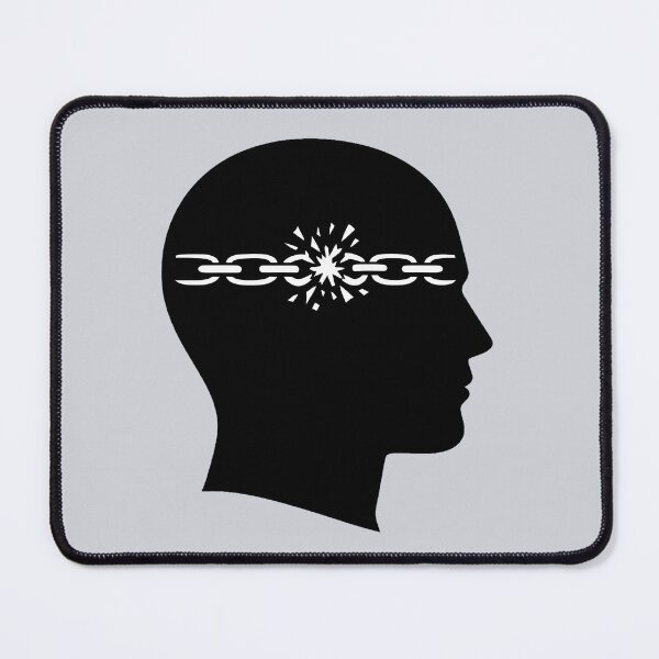 Item preview, Break the Chain – The Awakened Mind (Minimalist Freedom Silhouette) designed and sold by PERSPECTIVERED.