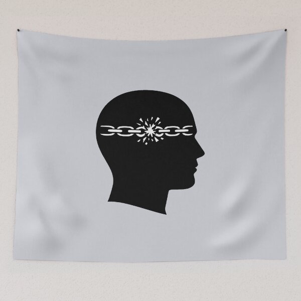 Item preview, Break the Chain – The Awakened Mind (Minimalist Freedom Silhouette) designed and sold by PERSPECTIVERED.